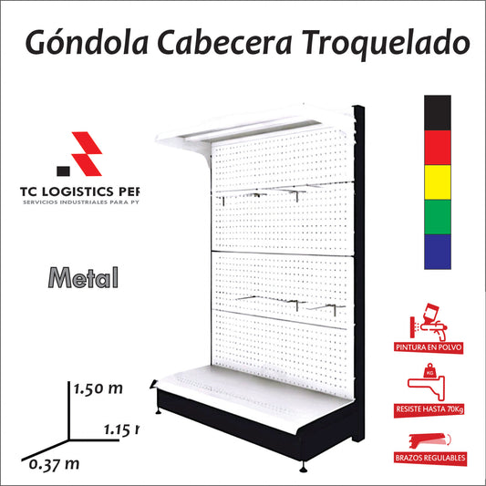 GONDOLA IMPORTADA CABECERA FORRO TROQUELADO