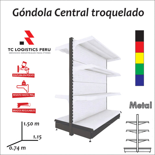 GONDOLA CENTRAL IMPORTADA FORRO TROQUELADO